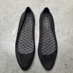 KELLY & KATIE | Soft Black Pointed Toe Flats